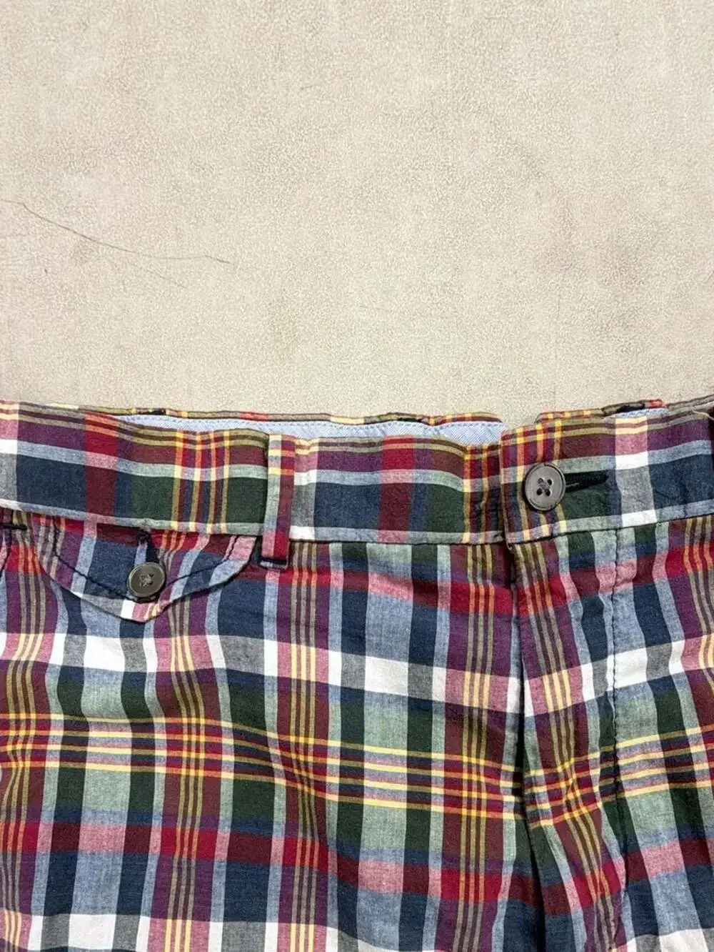 Polo Ralph Lauren Authentic India Madras Plaid Cotton Flat Front Shorts